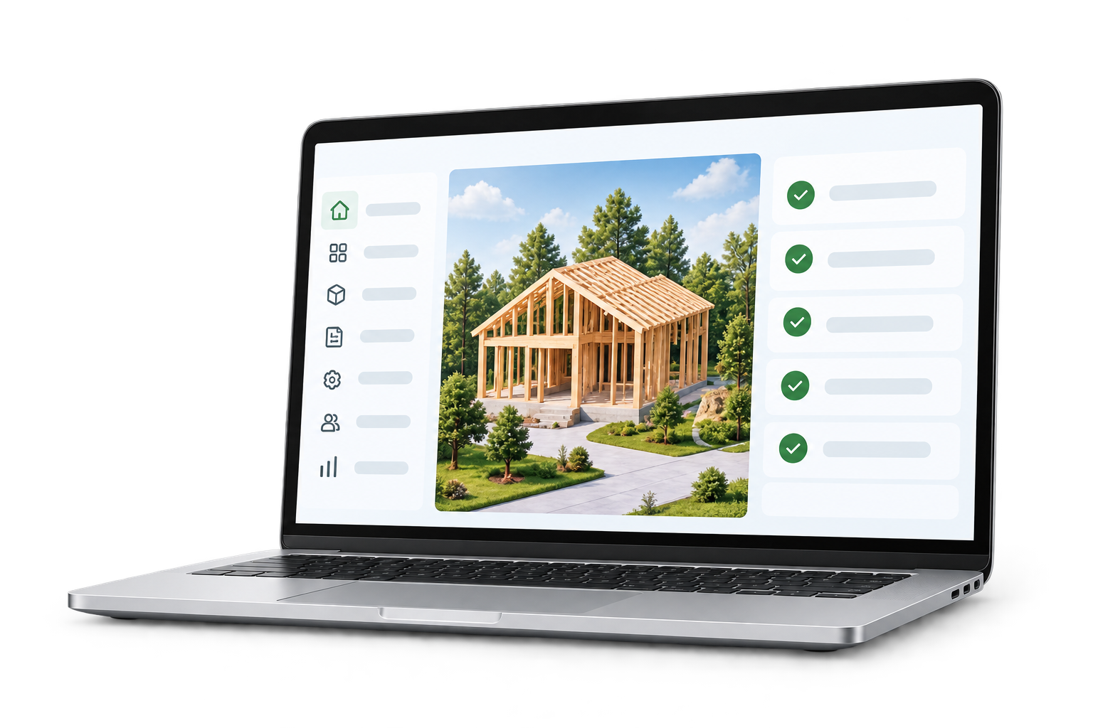 Illustrative Woodstock platform shown on a laptop